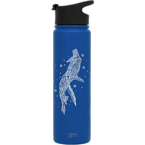 Integrity Bottles, Premium Stainless Steel Water Bottle, Avatar Tulkun Sea Creature, Extra Lid, 22oz