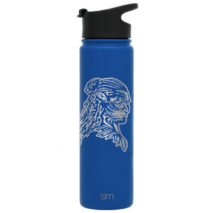 Premium Stainless Steel Water Bottle, Pandora Avatar Warrior Tonowari, Extra Lid, 22oz