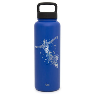 Premium Stainless Steel Water Bottle, Avatar Mermaid, Extra Lid, 40oz