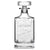 Customizable Welcome Home, Premium Refillable Diamond Style Liquor Decanter, Handmade, Handblown, Hand Etched Gifts, Sand Carved, 750ml