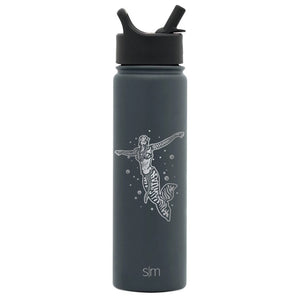 Premium Stainless Steel Water Bottle, Avatar Mermaid, Extra Lid, 22oz