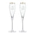 Customizable Mr. & Mrs. Smith, Premium Gold Rimmed Champagne Flute, (Set of 2) Handmade, Handblown, Hand Etched Gifts, Sand Carved, 6oz