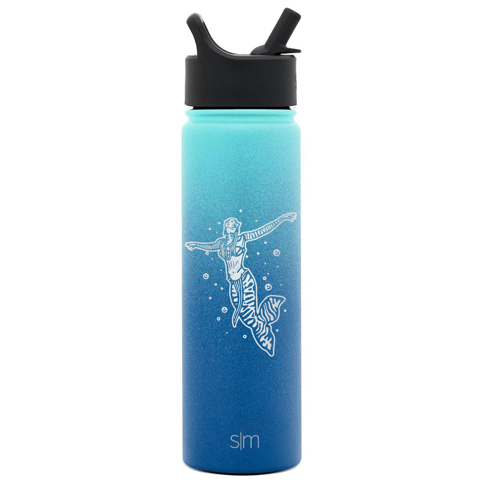 Premium Stainless Steel Water Bottle, Avatar Mermaid, Extra Lid, 22oz