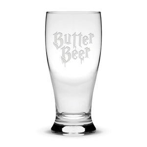 Integrity Bottles, Harry Potter "Butter Beer", Premium Beer Glass, Handmade, Laser Etched or Hand Etched, 16oz