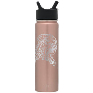Premium Stainless Steel Water Bottle, Pandora Avatar Warrior Tonowari, Extra Lid, 22oz