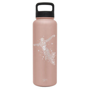 Premium Stainless Steel Water Bottle, Avatar Mermaid, Extra Lid, 40oz