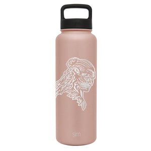 Premium Stainless Steel Water Bottle, Pandora Avatar Warrior Tonowari, Extra Lid, 40oz