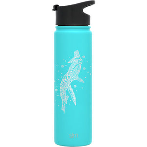 Integrity Bottles, Premium Stainless Steel Water Bottle, Avatar Tulkun Sea Creature, Extra Lid, 22oz