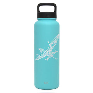 Premium Stainless Steel Water Bottle, Avatar Banshee, Extra Lid, 40oz