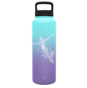 Premium Stainless Steel Water Bottle, Avatar Mermaid, Extra Lid, 40oz