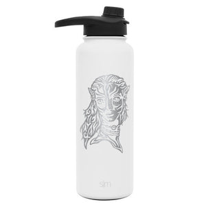 Premium Stainless Steel Water Bottle, Avatar Neytiri, Extra Lid, 40oz