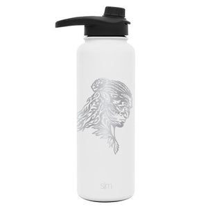 Premium Stainless Steel Water Bottle, Pandora Avatar Warrior Tonowari, Extra Lid, 40oz