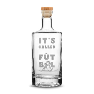 Premium Jersey Liquor Decanter, It's Called Futbol, 750mL, Laser Etched or Hand Etched