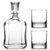 Custom Etched Refillable Capital Decanter with Set of 2 Custom Whiskey Glasses