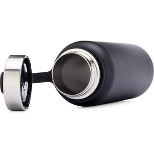 Premium Stainless Steel Water Bottle, Spark Joy Design, Extra Lid, 40oz (Midnight Black) Integrity Bottles