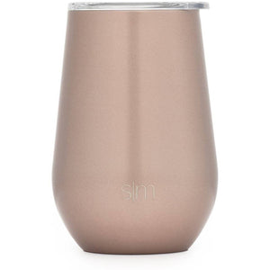 Rose Gold Custom Etched Simple Modern Wine Glass Tumbler, 12 Ounce Integrity Bottles