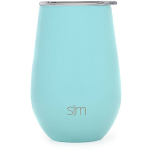 Teal Custom Etched Simple Modern Wine Glass Tumbler, 12 Ounce Integrity Bottles