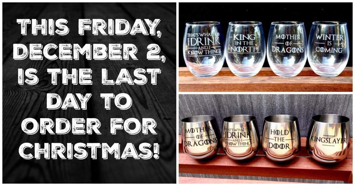 Friday is the last day for Christmas orders!