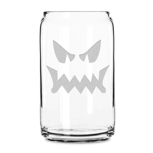 Integrity Bottles, Halloween, Jack-O-Beer, Beer Glass, Handmade, Laser Etched or Hand Etched, 16oz