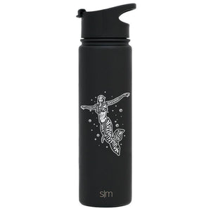 Premium Stainless Steel Water Bottle, Avatar Mermaid, Extra Lid, 22oz