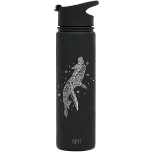 Integrity Bottles, Premium Stainless Steel Water Bottle, Avatar Tulkun Sea Creature, Extra Lid, 22oz