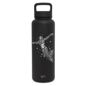Premium Stainless Steel Water Bottle, Avatar Mermaid, Extra Lid, 40oz
