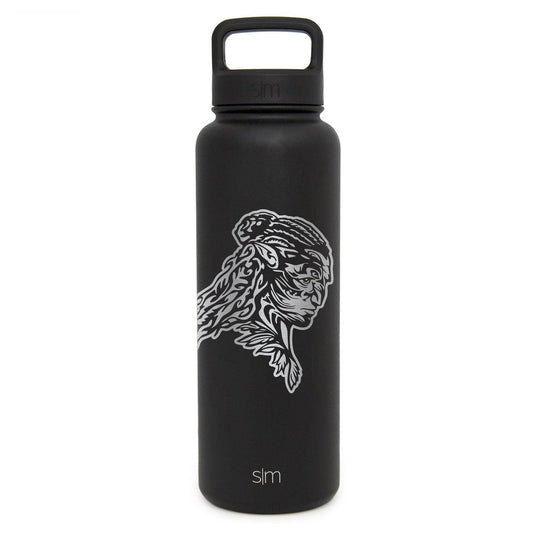 Premium Stainless Steel Water Bottle, Pandora Avatar Warrior Tonowari, Extra Lid, 40oz