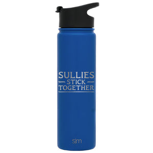 Premium Stainless Steel Water Bottle, Avatar Sullies Stick Together Family Quote, Extra Lid, 22oz