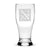 Integrity Bottles, Customizable Floral Monogram, Premium Pilsner Beer Glass, Handmade, Handblown, Hand Etched Gifts, Sand Carved, 16oz