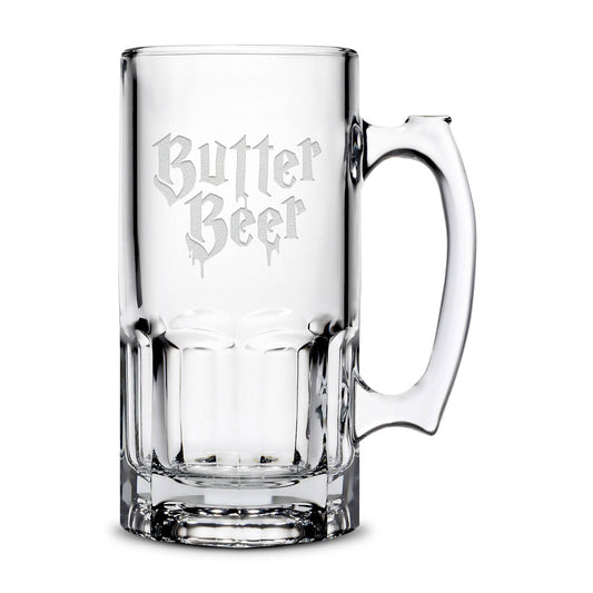 Integrity Bottles, Harry Potter, Butter Beer, Premium Gibraltar Mug, Hand Made, Sand Carved, 32oz, Laser Etched or Hand Etched