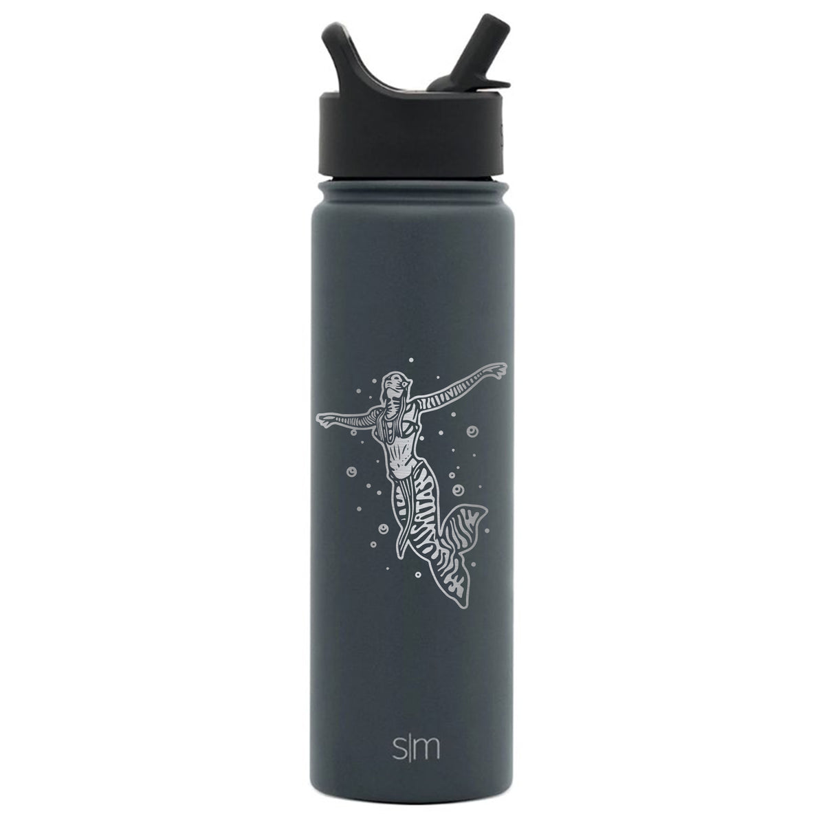Premium Stainless Steel Water Bottle, Avatar Mermaid, Extra Lid, 22oz