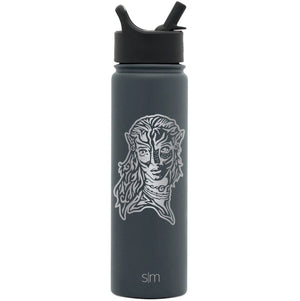Premium Stainless Steel Water Bottle, Avatar Neytiri, Extra Lid, 22oz