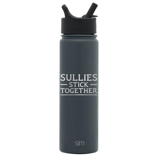 Premium Stainless Steel Water Bottle, Avatar Sullies Stick Together Family Quote, Extra Lid, 22oz