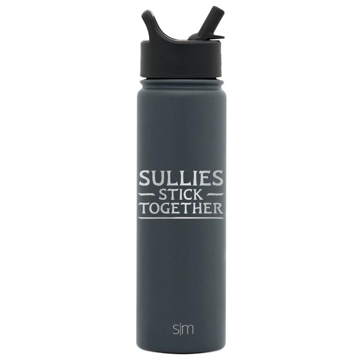 Premium Stainless Steel Water Bottle, Avatar Sullies Stick Together Family Quote, Extra Lid, 22oz