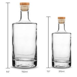 Premium Bottle, Small Jersey 375 mL Whiskey Decanter Cork Stopper, 2nd Amendment Flag