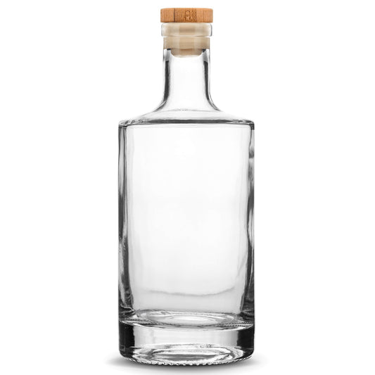 Customizable, Premium Refillable Small Jersey Style Liquor Bottle, Handmade, Handblown, Hand Etched Gifts, Sand Carved, 375ml, Laser Etched or Hand Etched