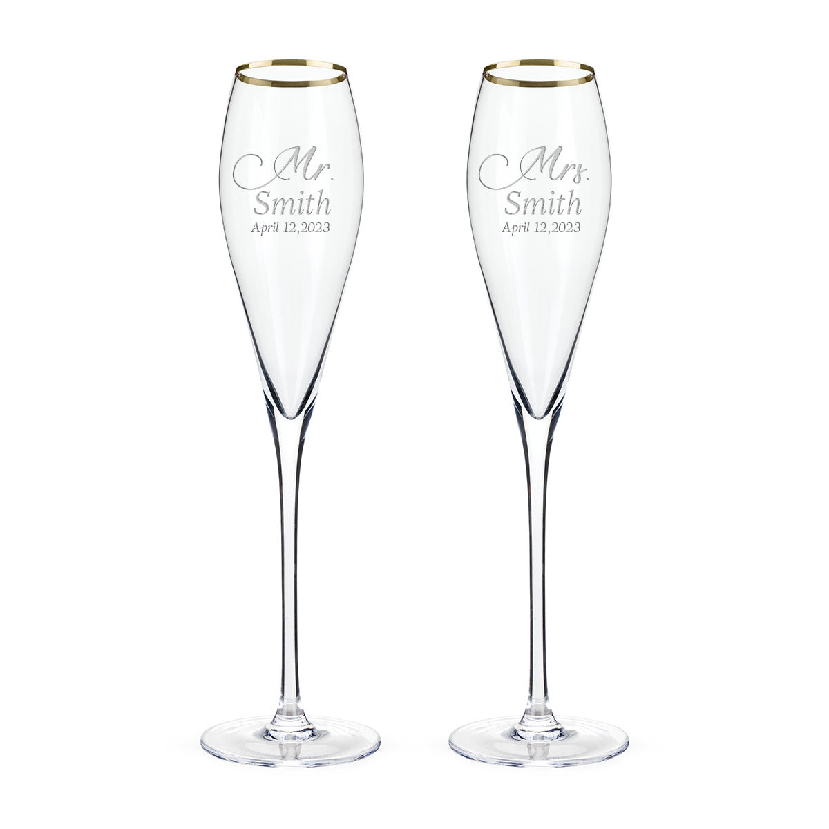 Gold Crackle Champagne Flute Glass (6 oz)