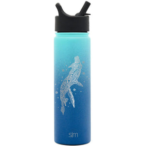 Integrity Bottles, Premium Stainless Steel Water Bottle, Avatar Tulkun Sea Creature, Extra Lid, 22oz