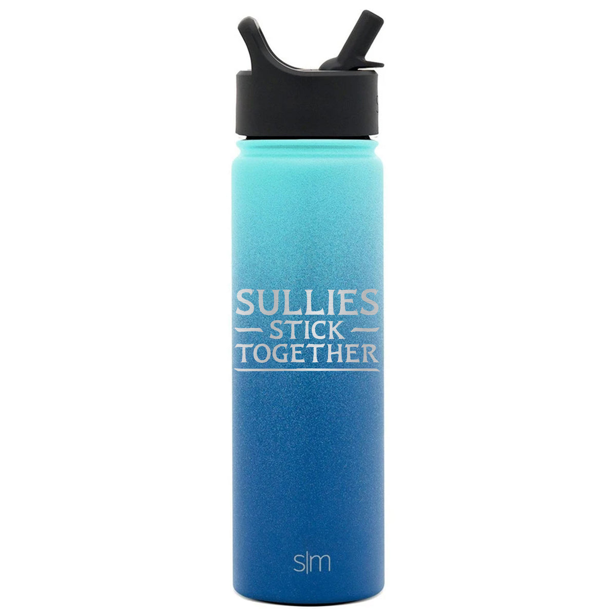 Premium Stainless Steel Water Bottle, Avatar Sullies Stick Together Family Quote, Extra Lid, 22oz