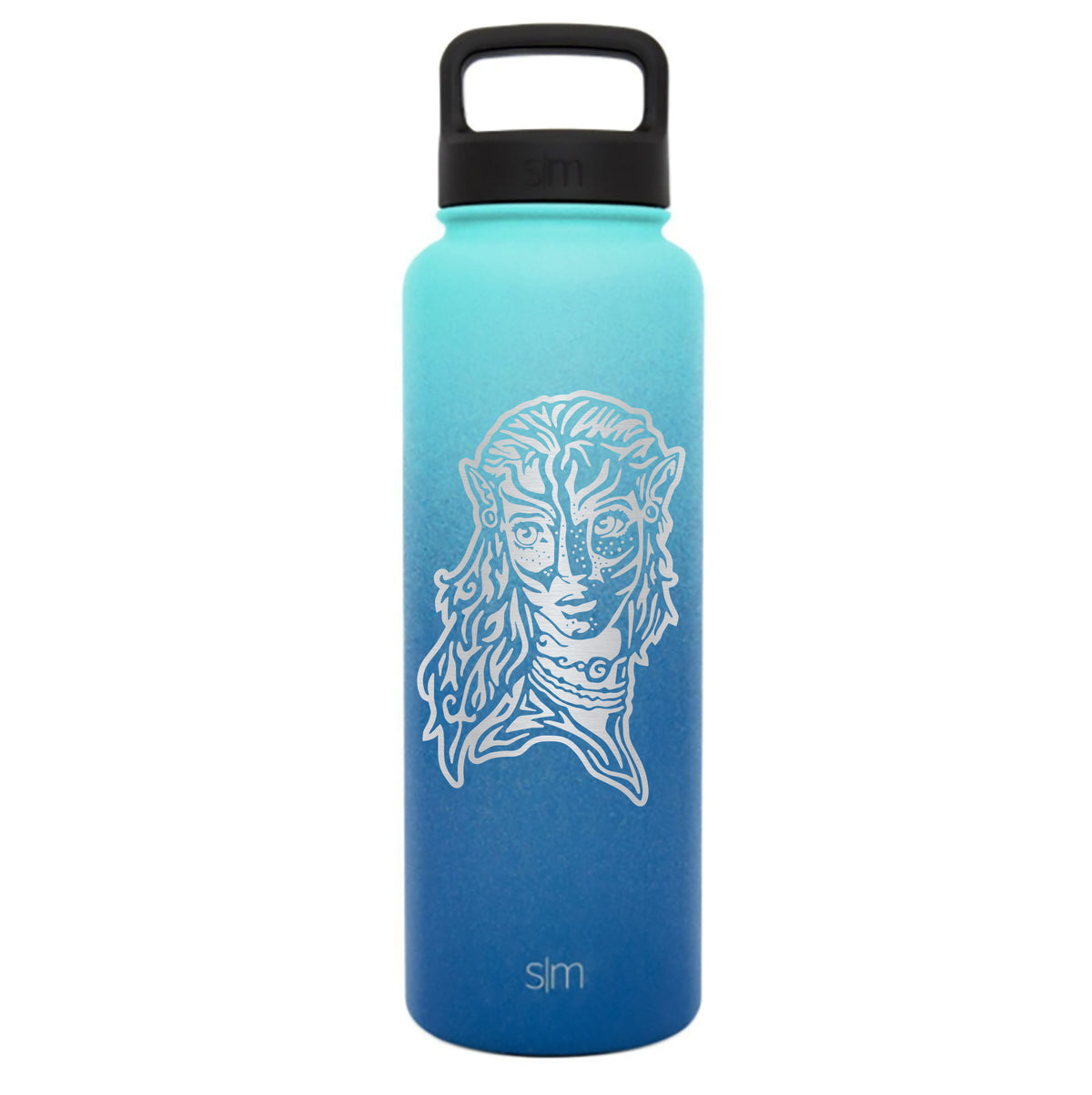 Premium Stainless Steel Water Bottle, Avatar Neytiri, Extra Lid, 40oz
