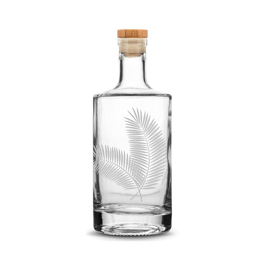 Customizable, Premium Refillable Small Jersey Style Liquor Bottle, Handmade, Handblown, Hand Etched Gifts, Sand Carved, 375ml, Laser Etched or Hand Etched