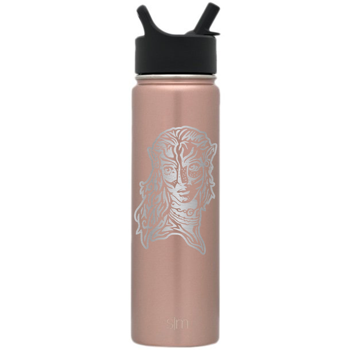 Premium Stainless Steel Water Bottle, Avatar Neytiri, Extra Lid, 22oz