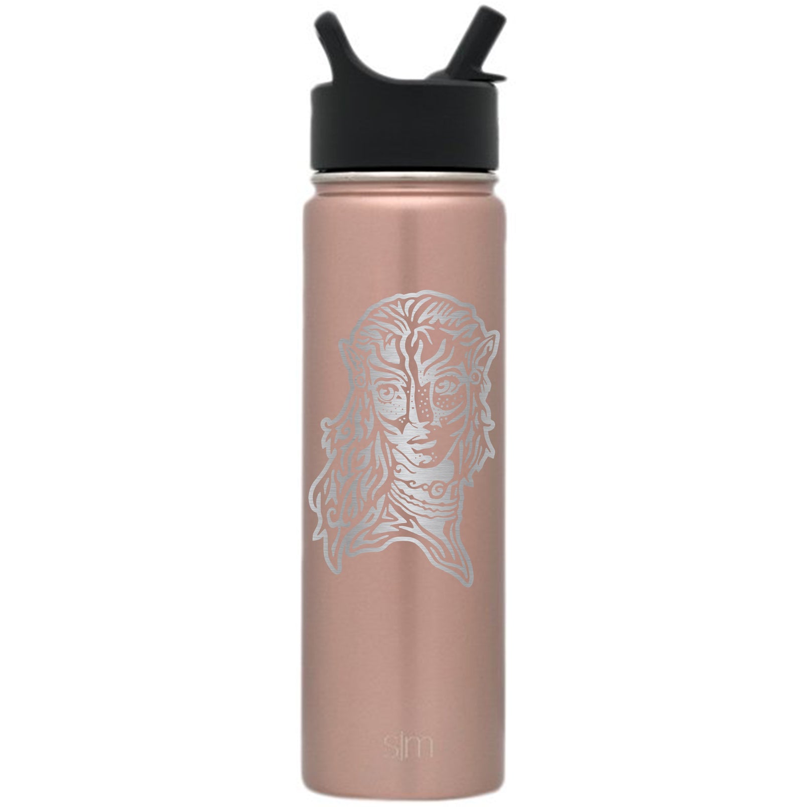 Premium Stainless Steel Water Bottle, Avatar Neytiri, Extra Lid, 22oz