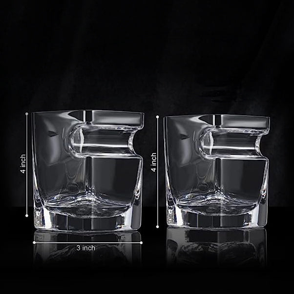 Customizable, (Set of 2) Old Fashioned Whiskey Cigar Glasses, Handmade, Laser Etched or Hand Etched Gifts, Sand Carved, Made in the USA, 9oz, Laser Etched or Hand Etched