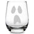 Integrity Bottles, Halloween, Ghost Face, Premium Wine Glass, Handmade, Sand Etched, 16oz