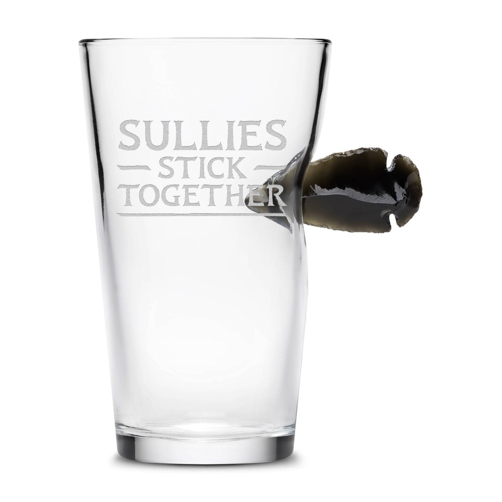 Integrity Bottles, Pandora Way of Water, Avatar Sullies Stick Together, Family Quote, Obsidian Arrowhead, Premium Pint Glass, 15oz, Laser Etched or Hand Etched