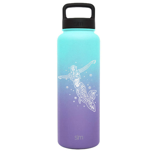 Premium Stainless Steel Water Bottle, Avatar Mermaid, Extra Lid, 40oz