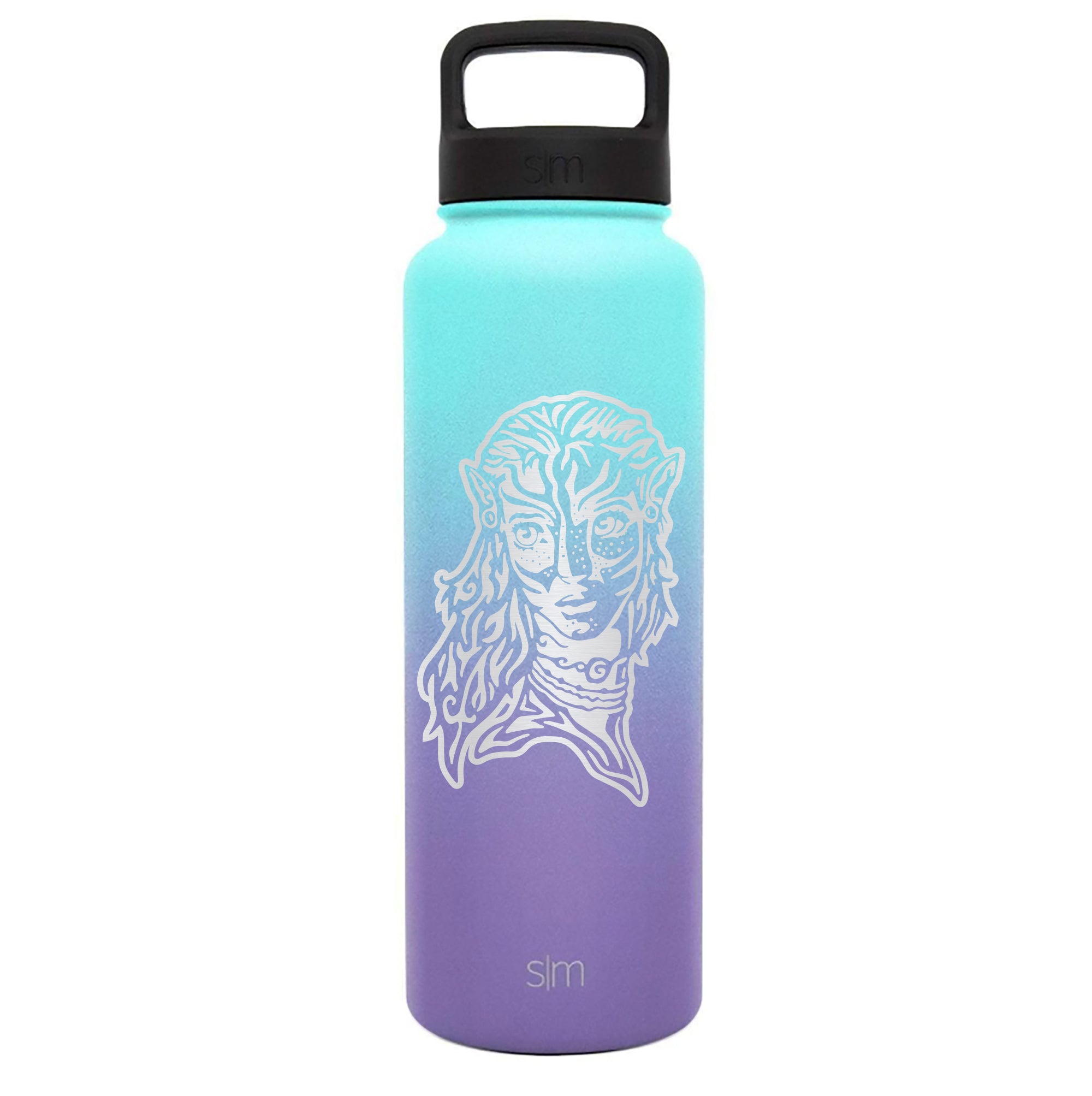 Premium Stainless Steel Water Bottle, Avatar Neytiri, Extra Lid, 40oz