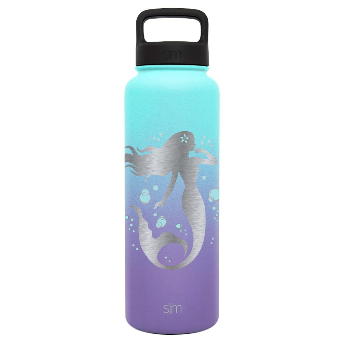 Integrity Bottles Premium Stainless Steel Water Bottle, Two Toned Mermaid #7, Extra Lid, 40oz