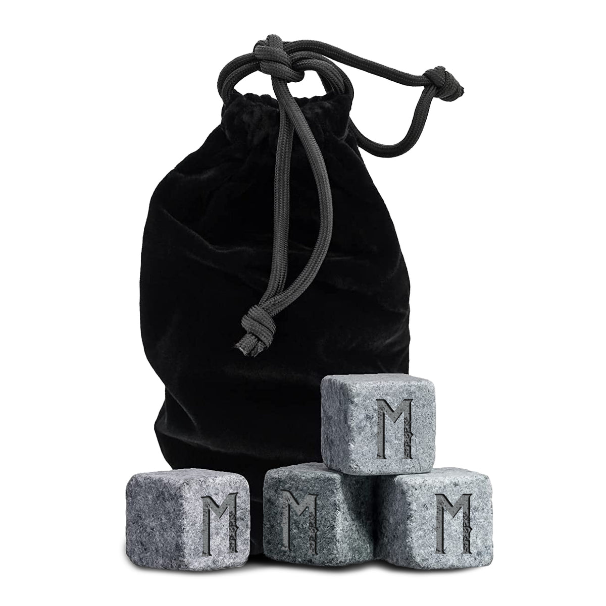 Customizable, (Set of 9) Whiskey Rock Stones, Hand Etched Gifts, Made in the USA, Laser Etched or Hand Etched